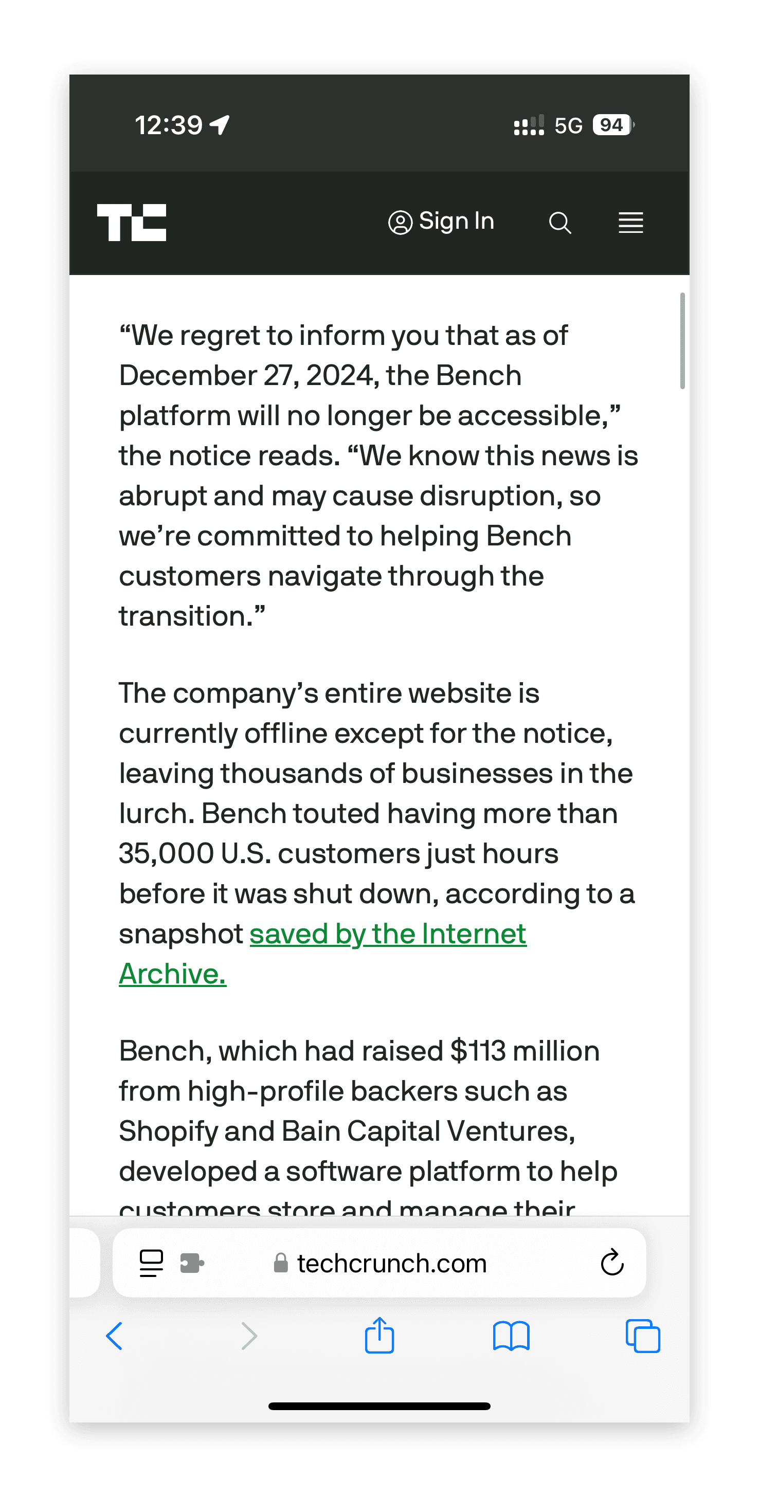 A clean web page with ads removed by the All Block ad blocker