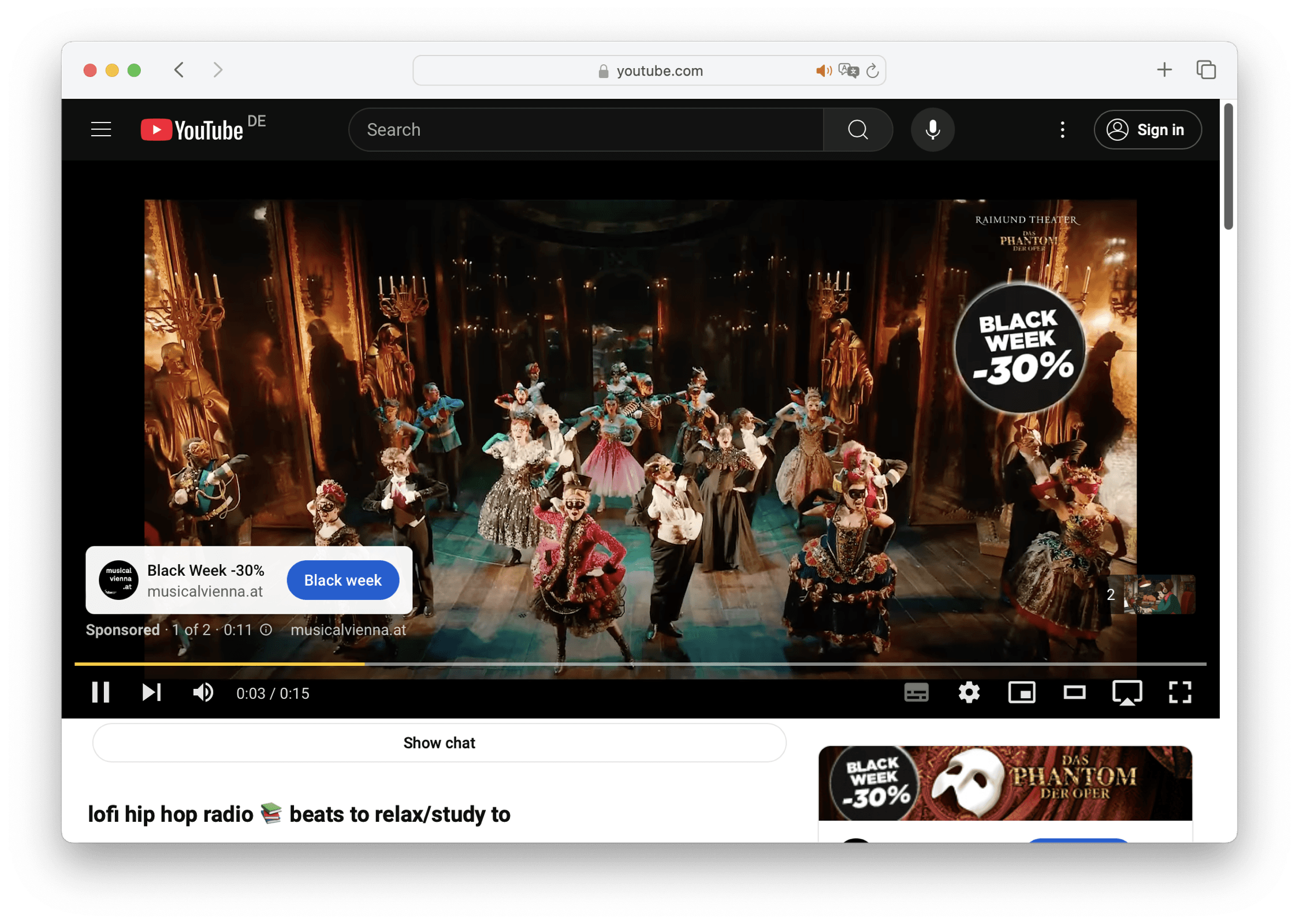 The same web page cluttered with ads before All Block